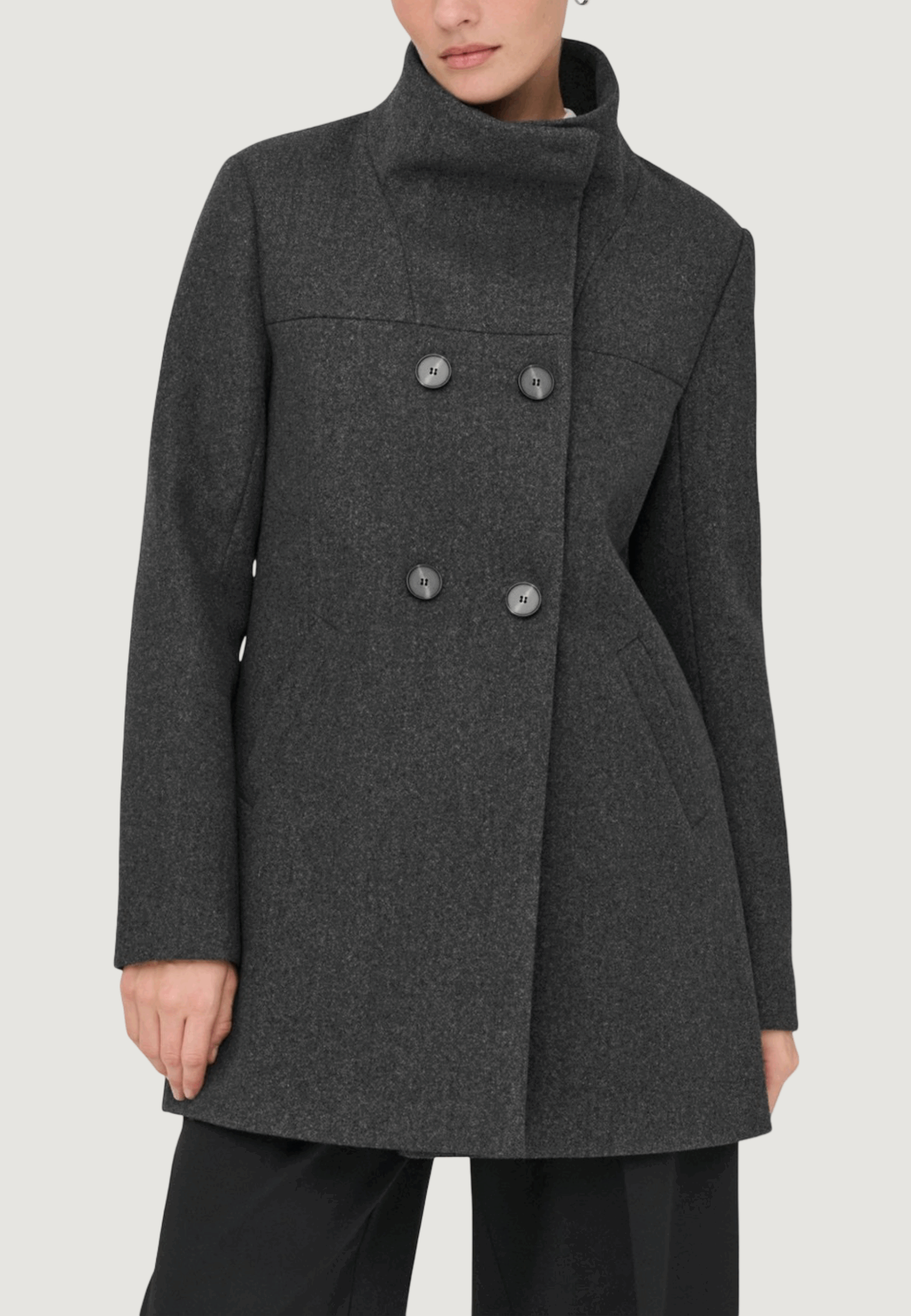 Cappotto Only onlblake life db coat bf otw Grigio Scuro - Foto 1