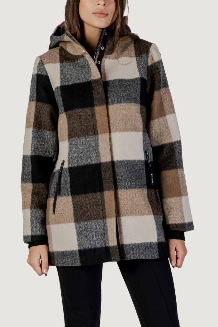 Cappotto Street One check coat w Nero