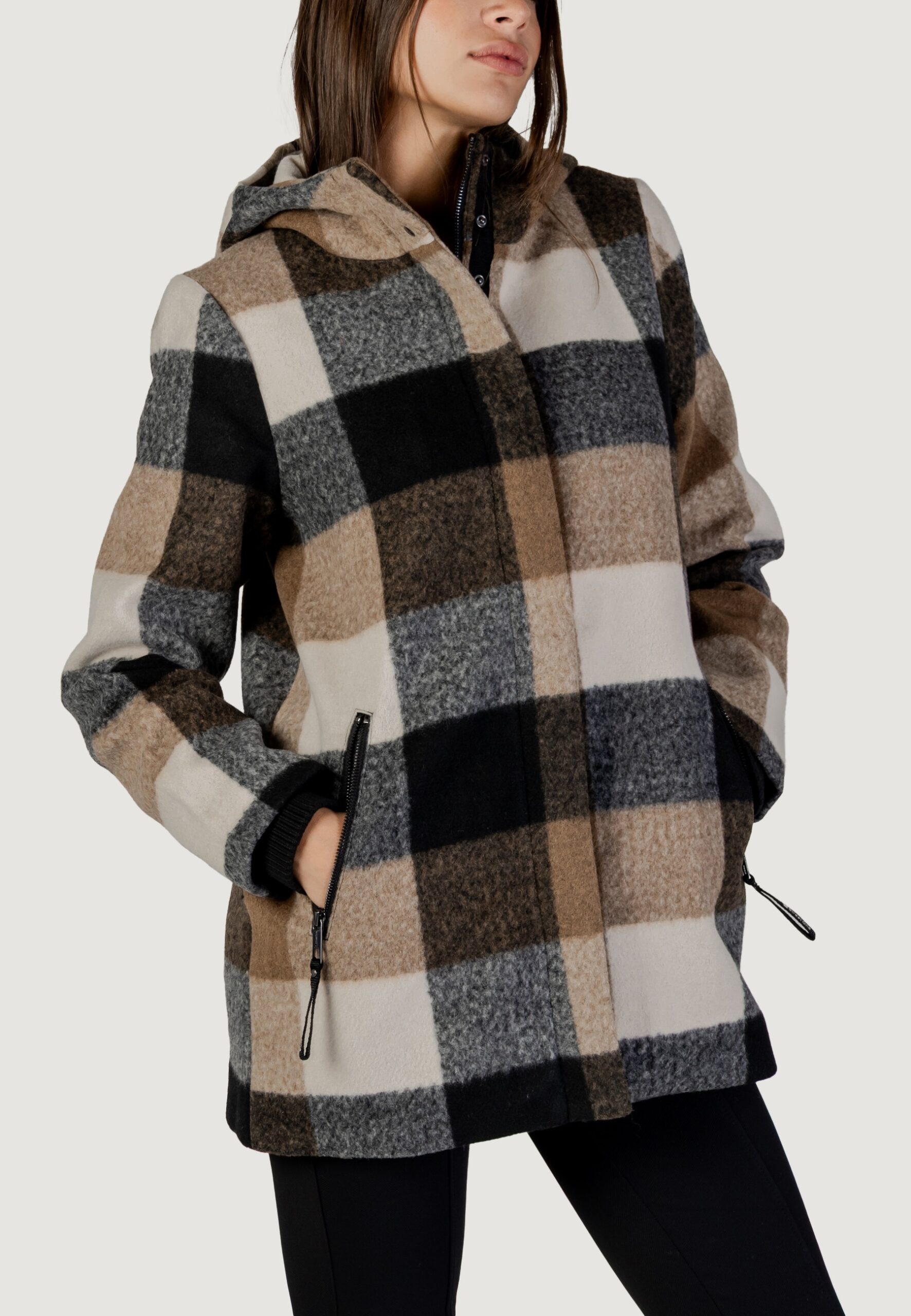 Cappotto Street One check coat w Nero - Foto 5