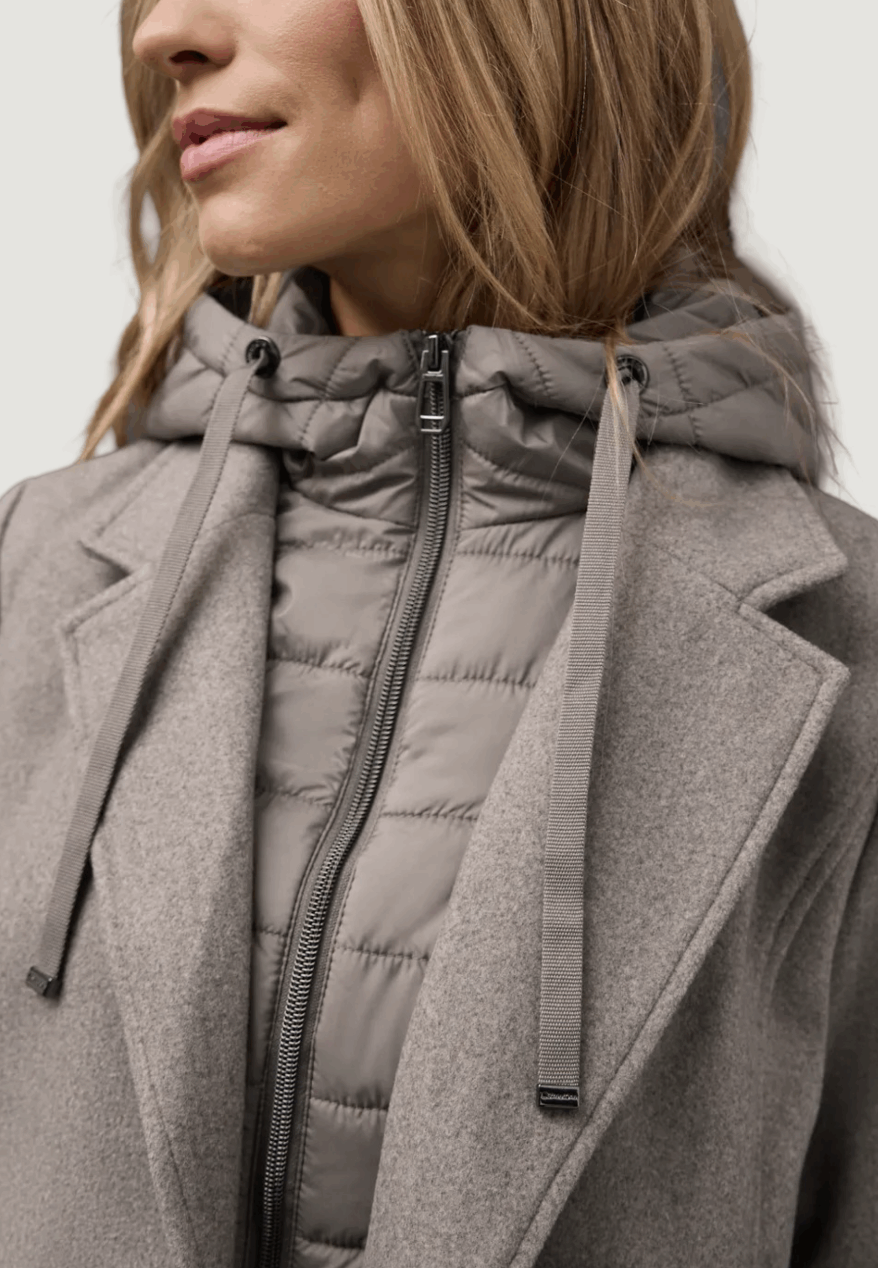 Cappotto Street One long revers coat w. removablepadded insert Taupe - Foto 4