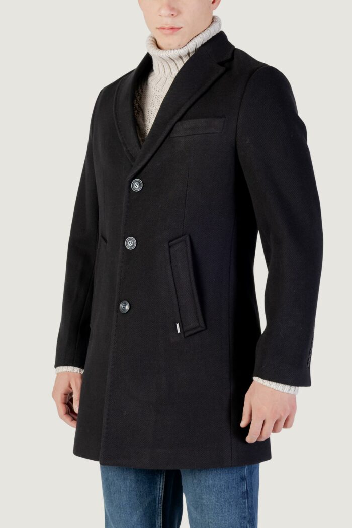 Cappotto Gianni Lupo monopetto Nero