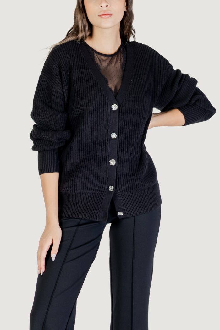 Cardigan Guess ls vn jamie cardi swtr Nero