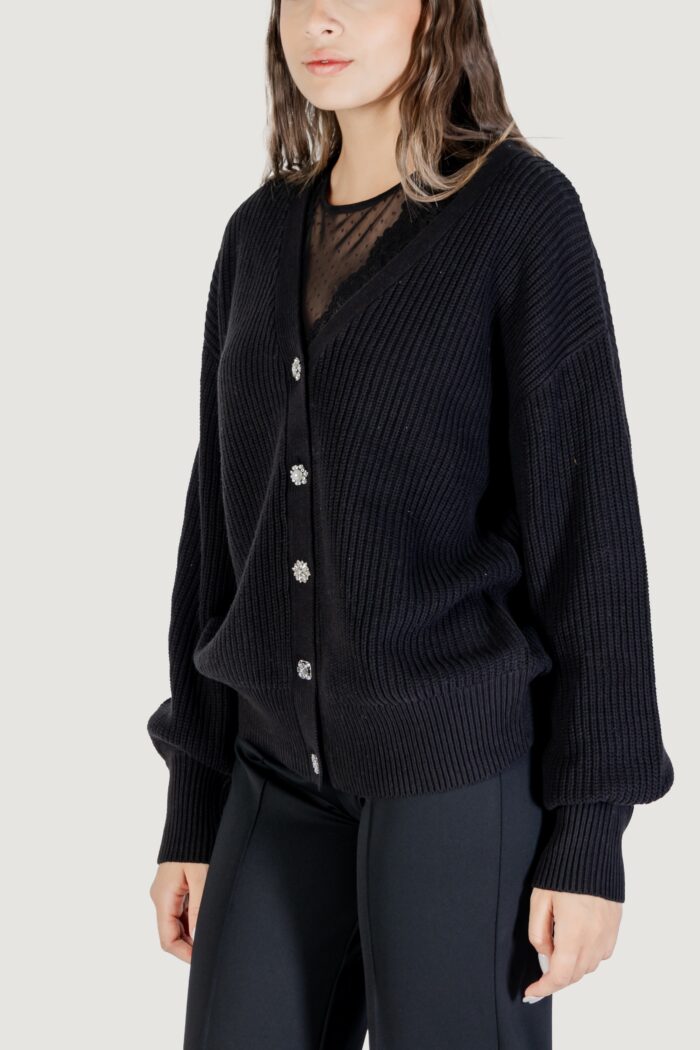 Cardigan Guess ls vn jamie cardi swtr Nero
