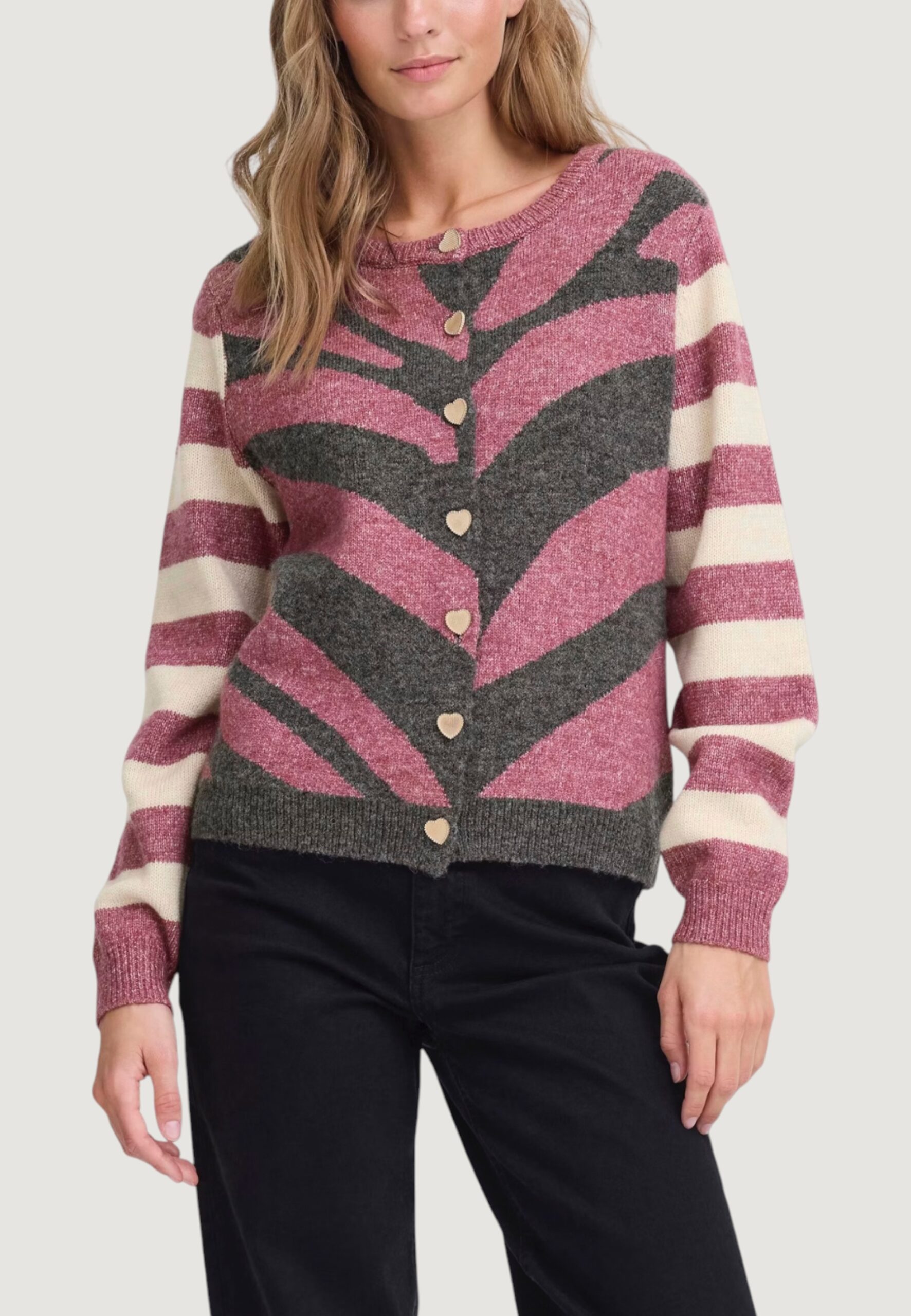 Cardigan ICHI ihlivoni ca2 Magenta - Foto 1