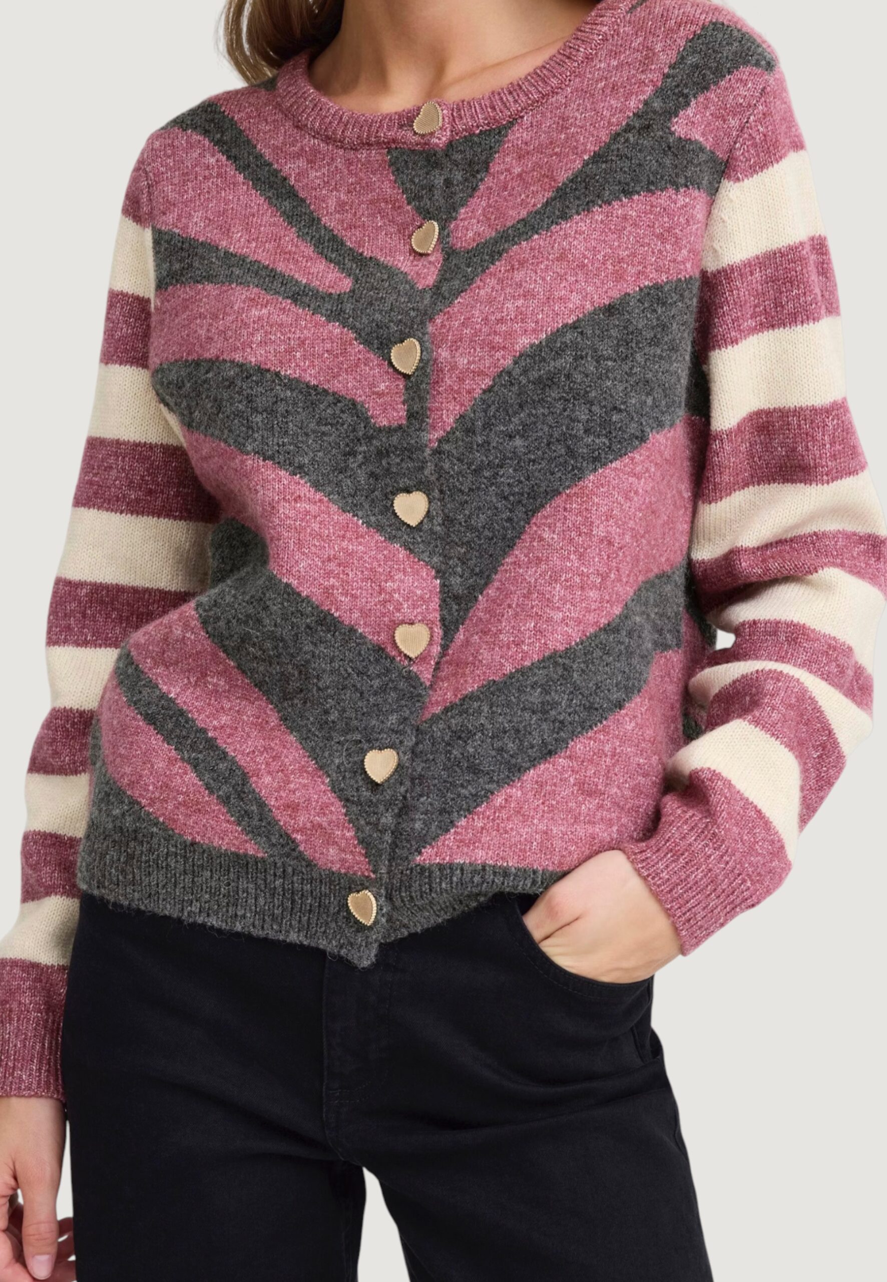 Cardigan ICHI ihlivoni ca2 Magenta - Foto 3