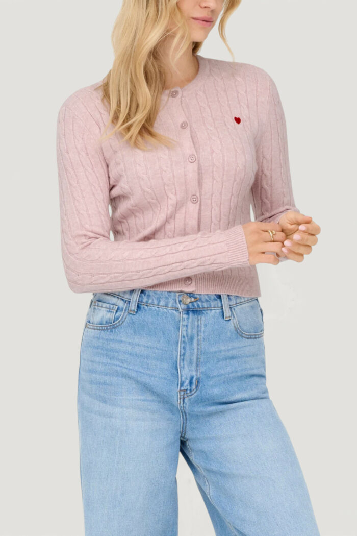 Cardigan Only onlkatia ls cable button cardigan cc knt Rosa