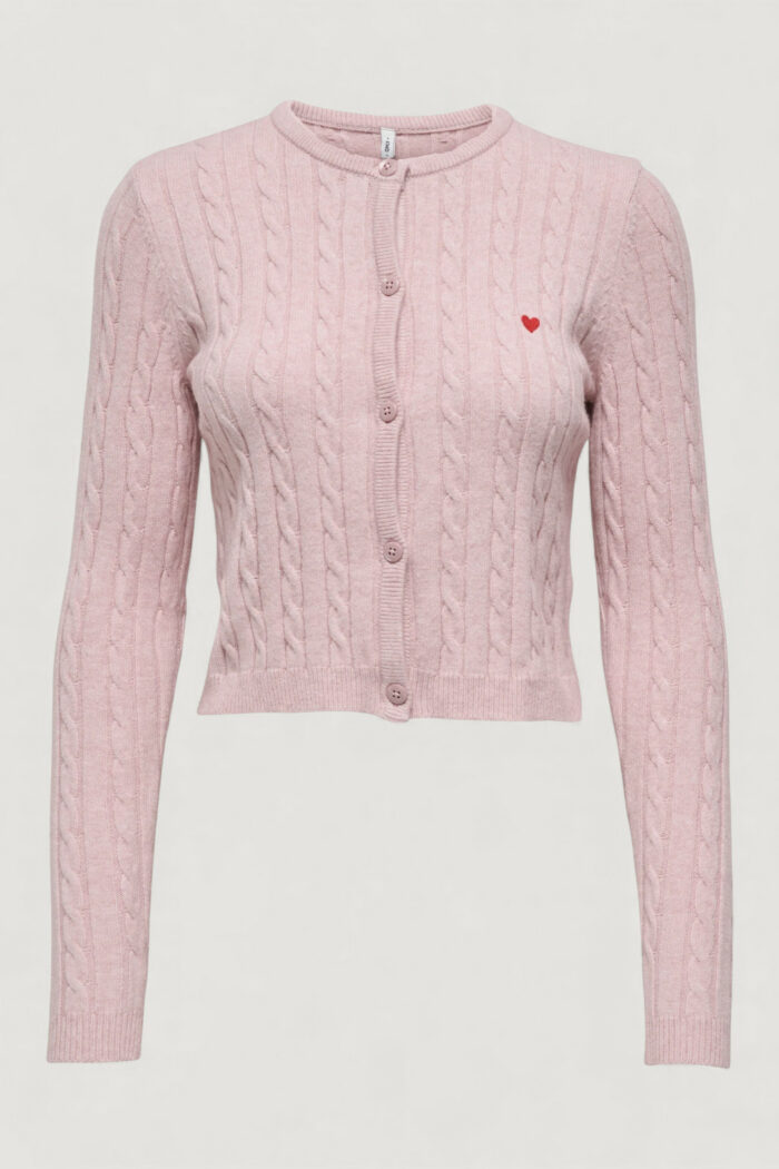 Cardigan Only onlkatia ls cable button cardigan cc knt Rosa