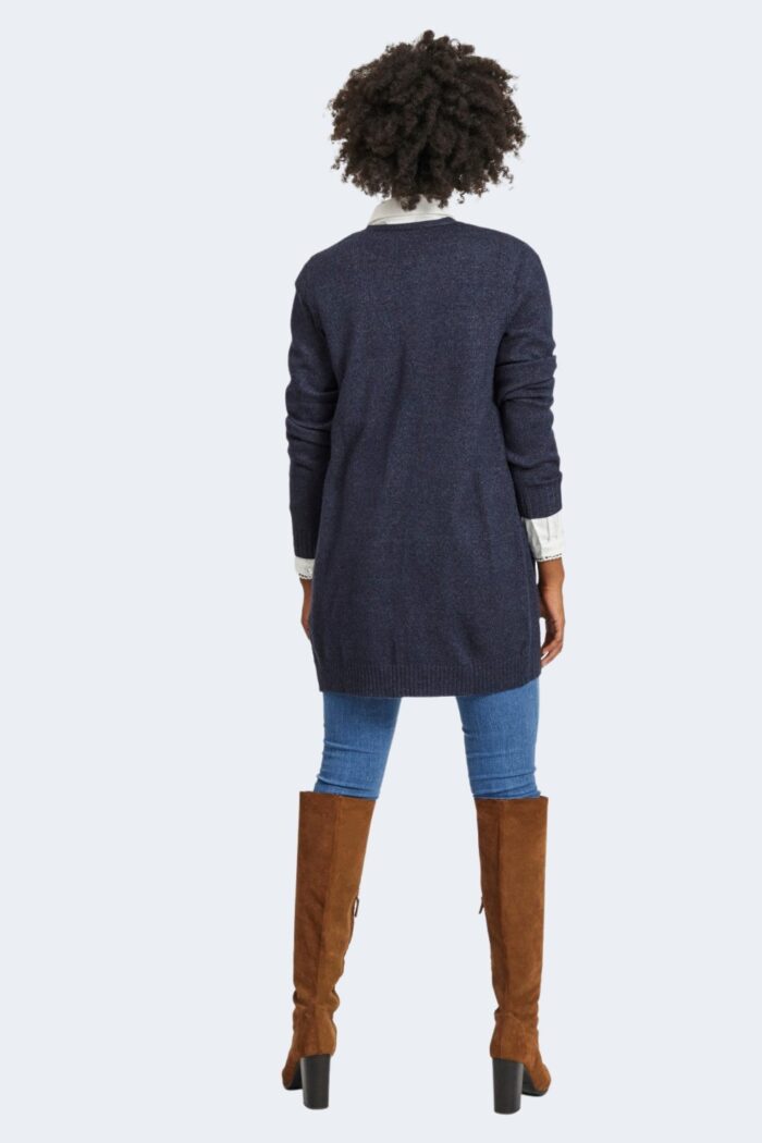 Cardigan Vila Clothes viril open l/s knit – noos Blue scuro