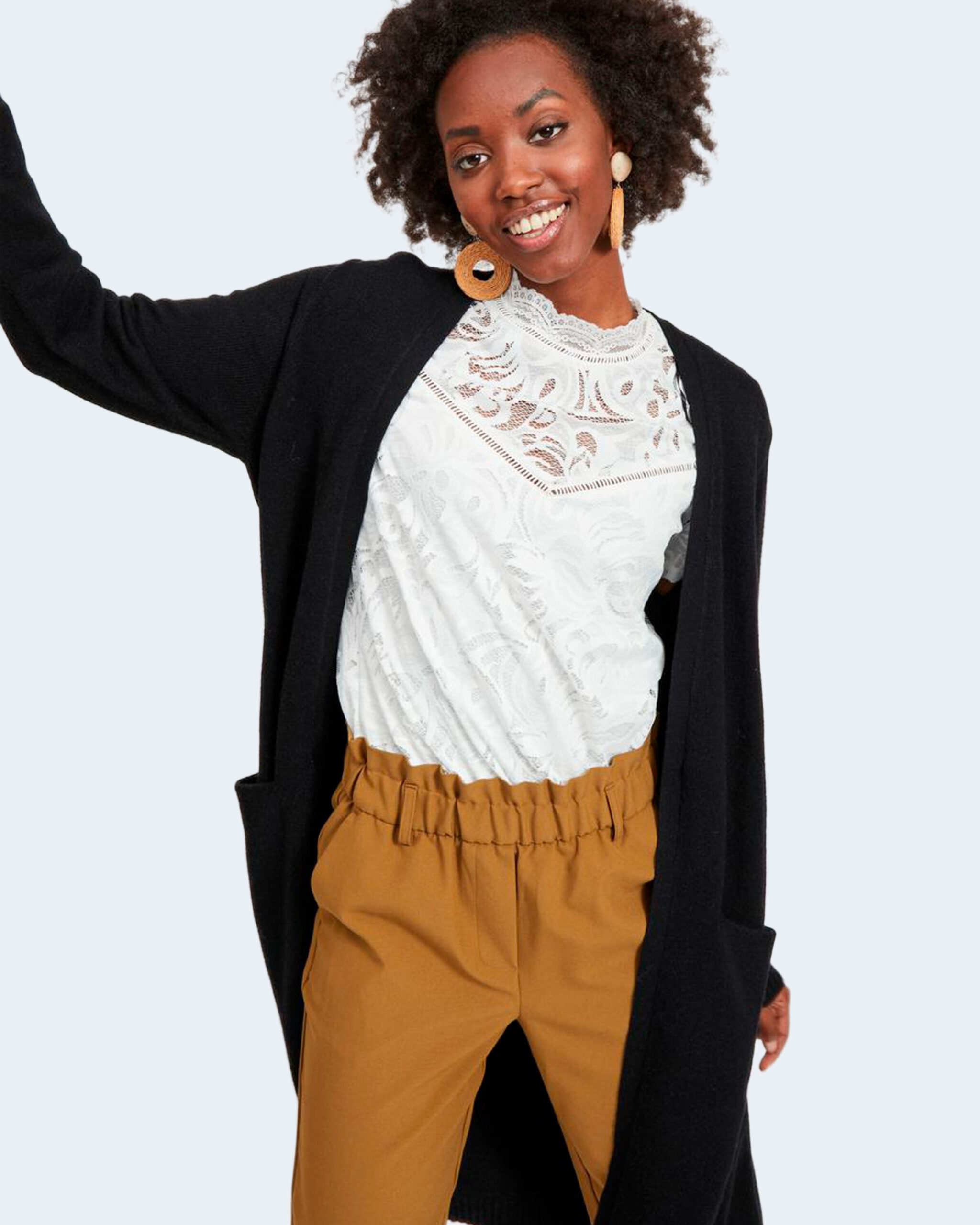 Cardigan Vila Clothes viril long l/s knit - noos Nero - Foto 4