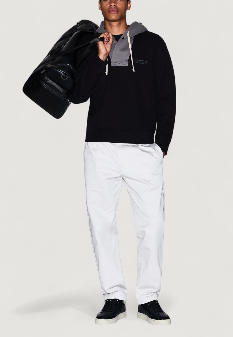 Felpa con cappuccio Armani Exchange Nero - Foto 3