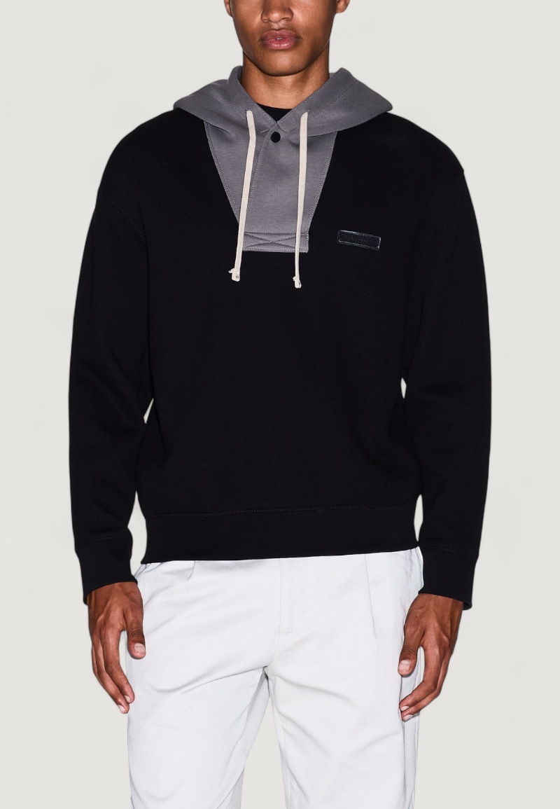 Felpa con cappuccio Armani Exchange Nero - Foto 1