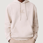 Felpa con cappuccio Calvin Klein Jeans 350gsm fleece gift g Beige chiaro - Foto 1