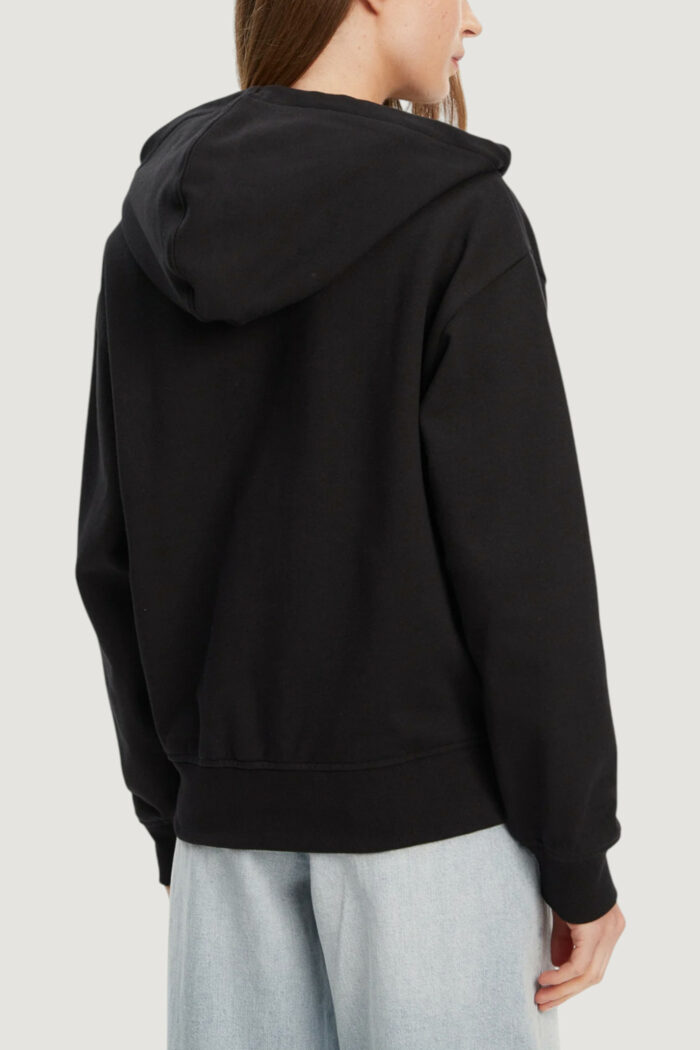 Felpa con cappuccio Calvin Klein Jeans monologo french terr Nero