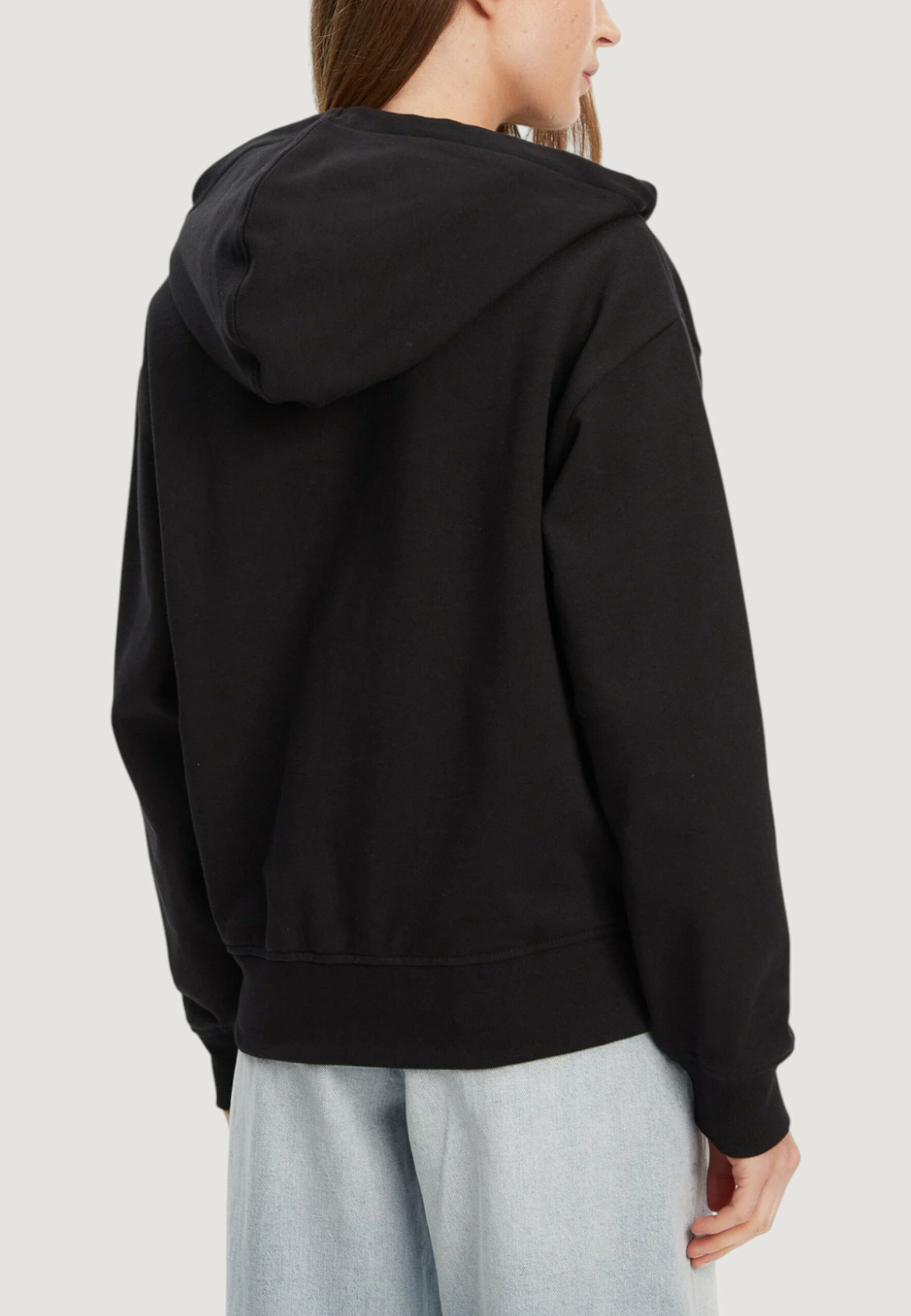 Felpa con cappuccio Calvin Klein Jeans monologo french terr Nero - Foto 2