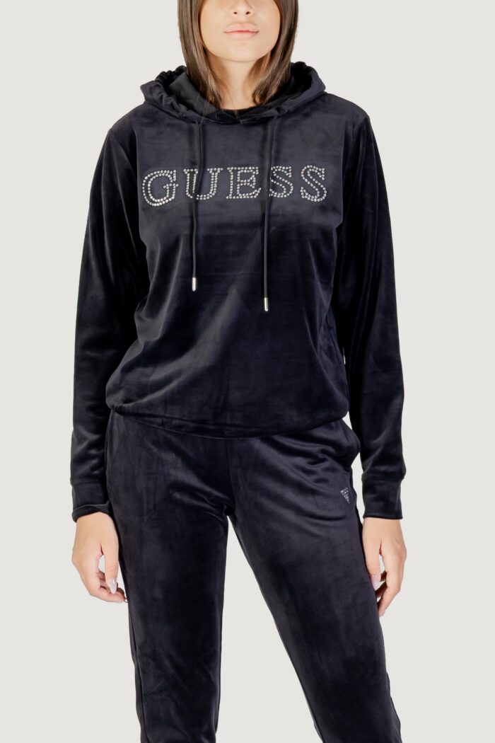 Felpa con cappuccio Guess Active couture hoodie sweatshirt Nero
