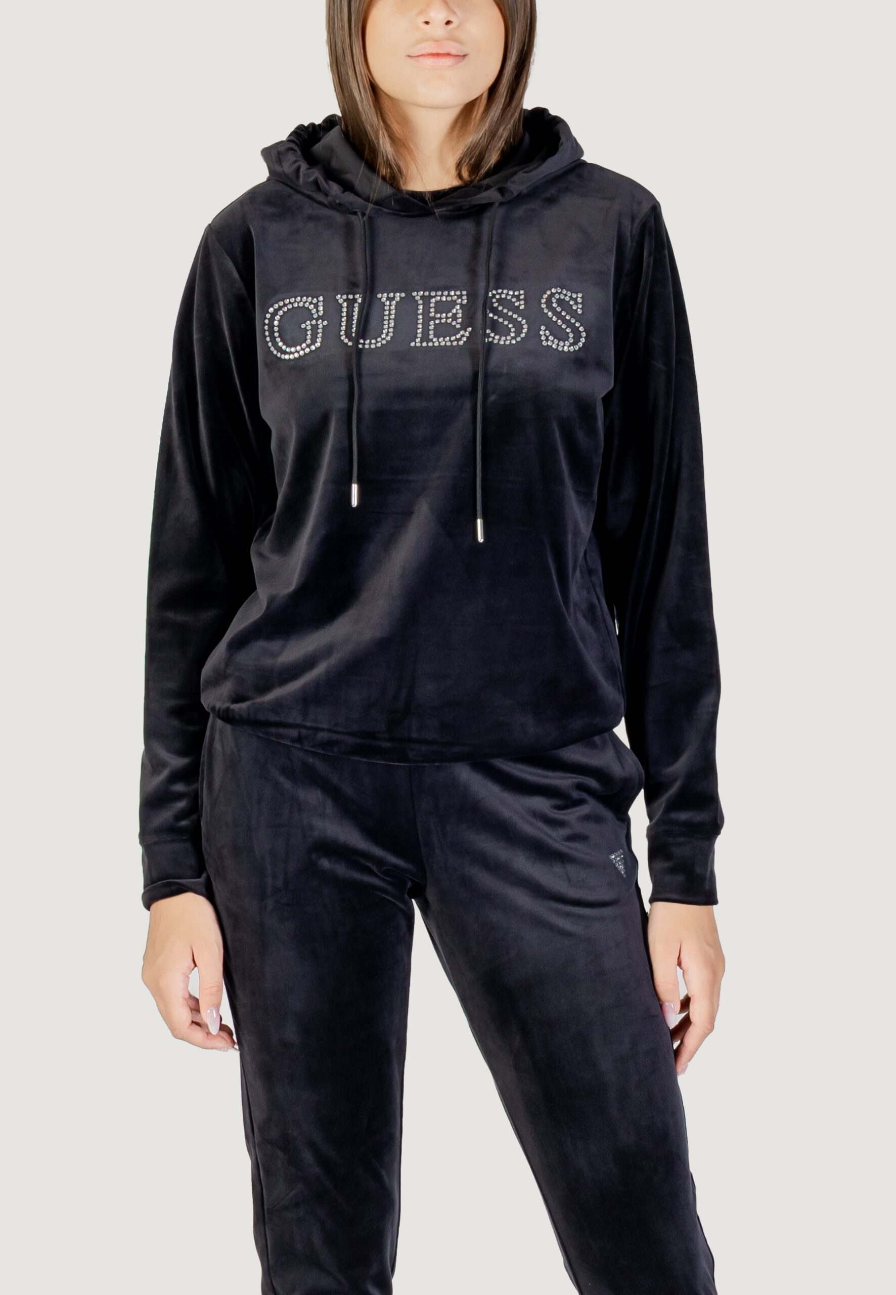 Felpa con cappuccio Guess Active couture hoodie sweatshirt Nero - Foto 1