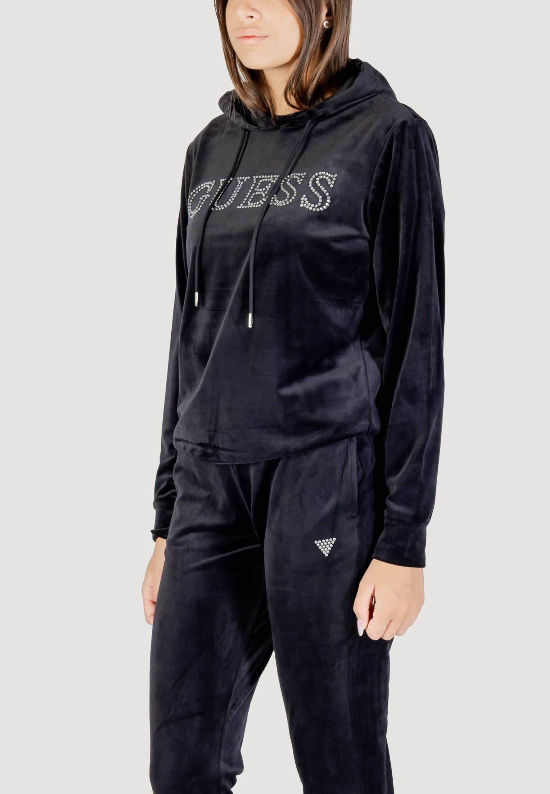 Felpa con cappuccio Guess Active couture hoodie sweatshirt Nero - Foto 3