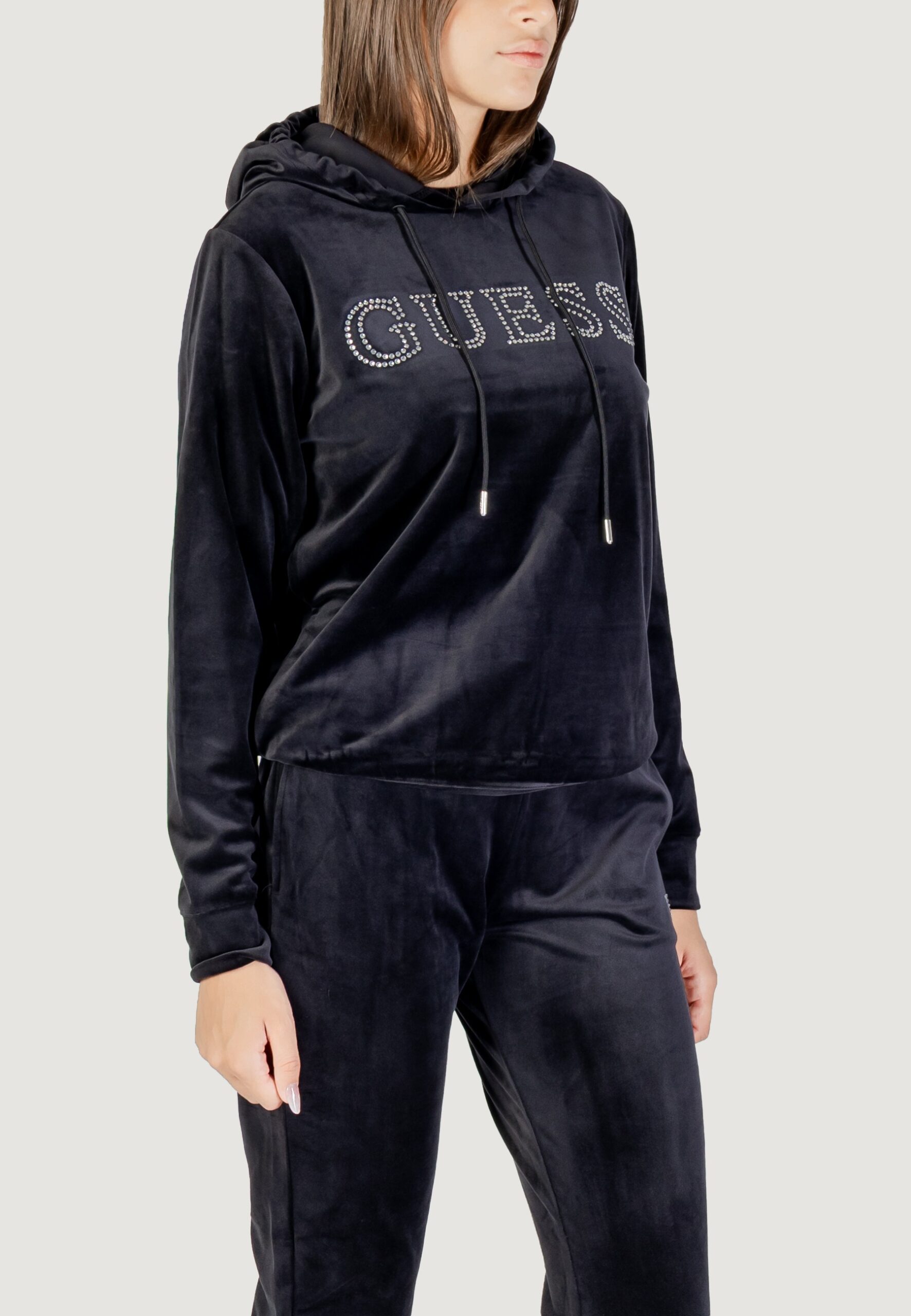 Felpa con cappuccio Guess Active couture hoodie sweatshirt Nero - Foto 4