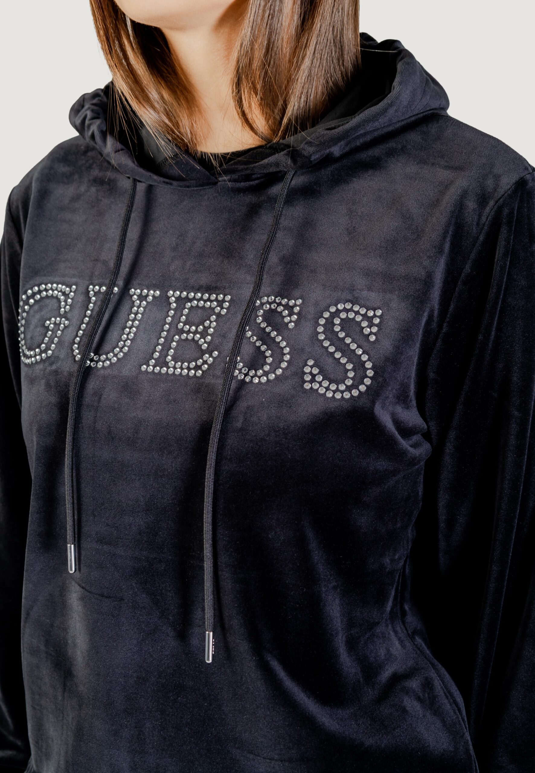 Felpa con cappuccio Guess Active couture hoodie sweatshirt Nero - Foto 5