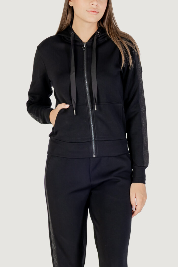 Felpa con cappuccio Guess new hooded scuba sweatshirt Nero