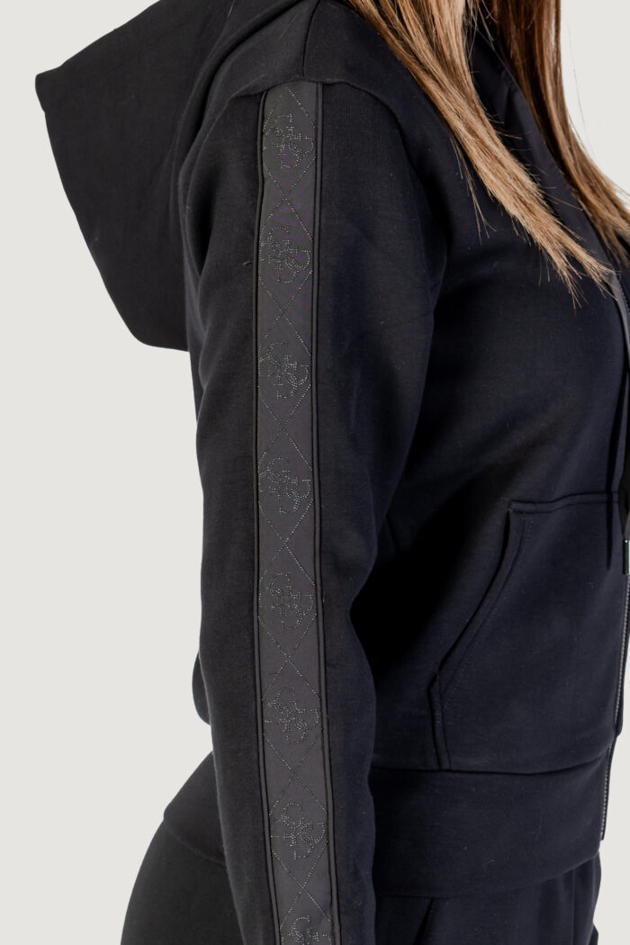 Felpa con cappuccio Guess new hooded scuba sweatshirt Nero
