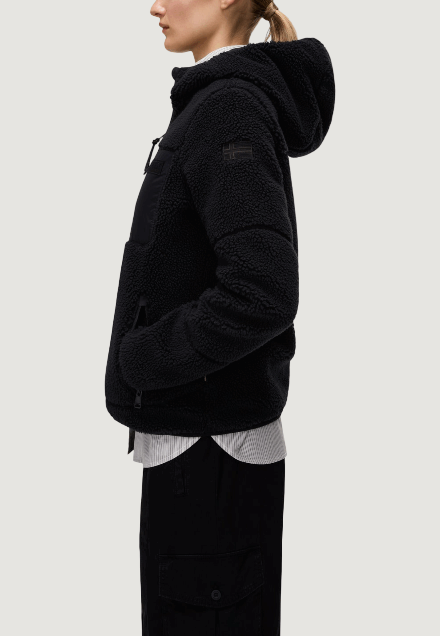 Felpa con cappuccio Napapijri yupik og h w Nero - Foto 3