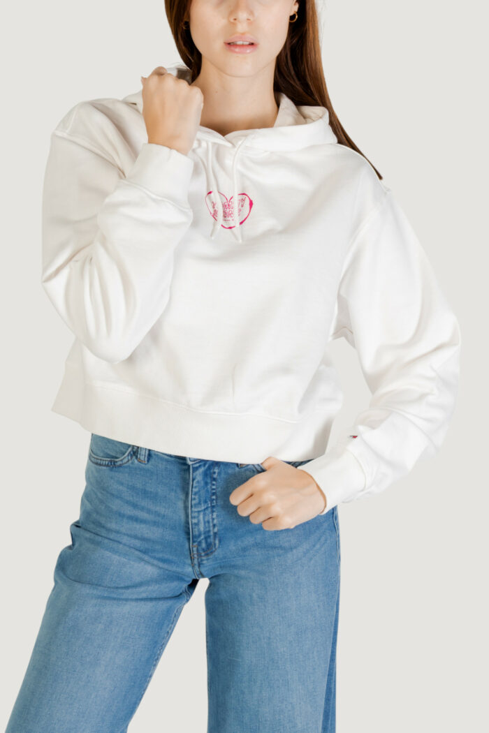 Felpa con cappuccio Tommy Hilfiger Jeans tjw rlx crp heart ho Panna