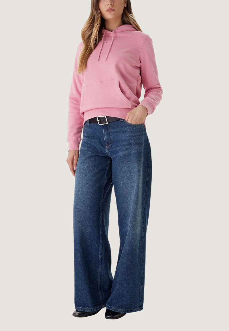 Felpa con cappuccio Tommy Hilfiger Jeans tjw reg linear hoodi Rosa - Foto 3