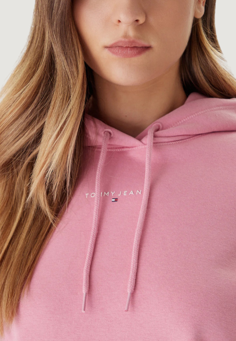 Felpa con cappuccio Tommy Hilfiger Jeans tjw reg linear hoodi Rosa - Foto 4