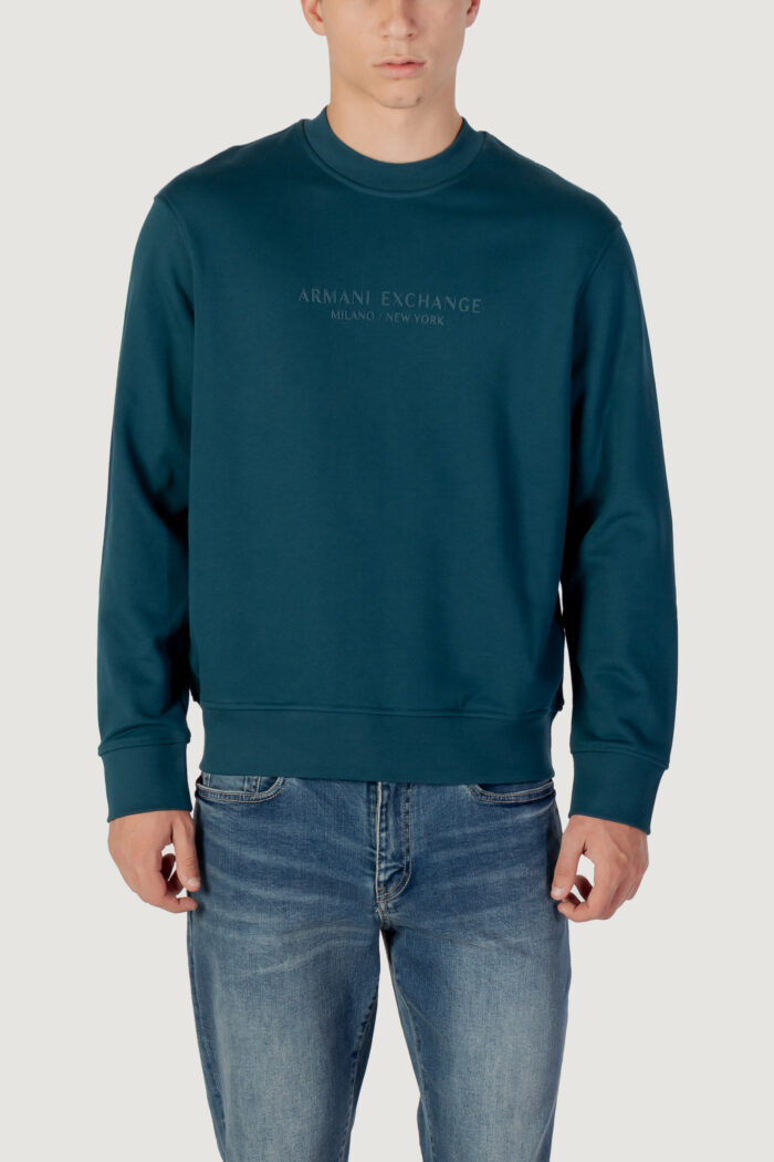 Felpa senza cappuccio Armani Exchange Petrolio