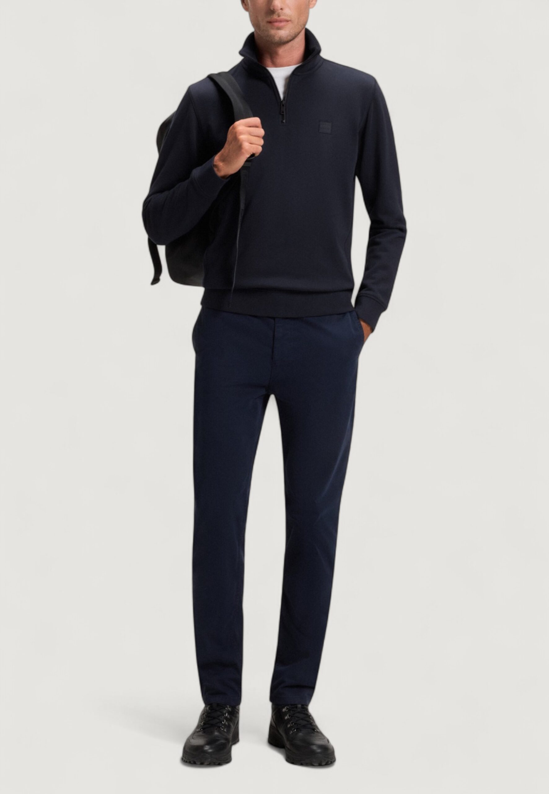 Felpa senza cappuccio Boss zetrust 10234591 01 Blue scuro - Foto 2