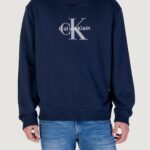 Felpa senza cappuccio Calvin Klein Jeans ls eu 350terry monol Blue scuro - Foto 1