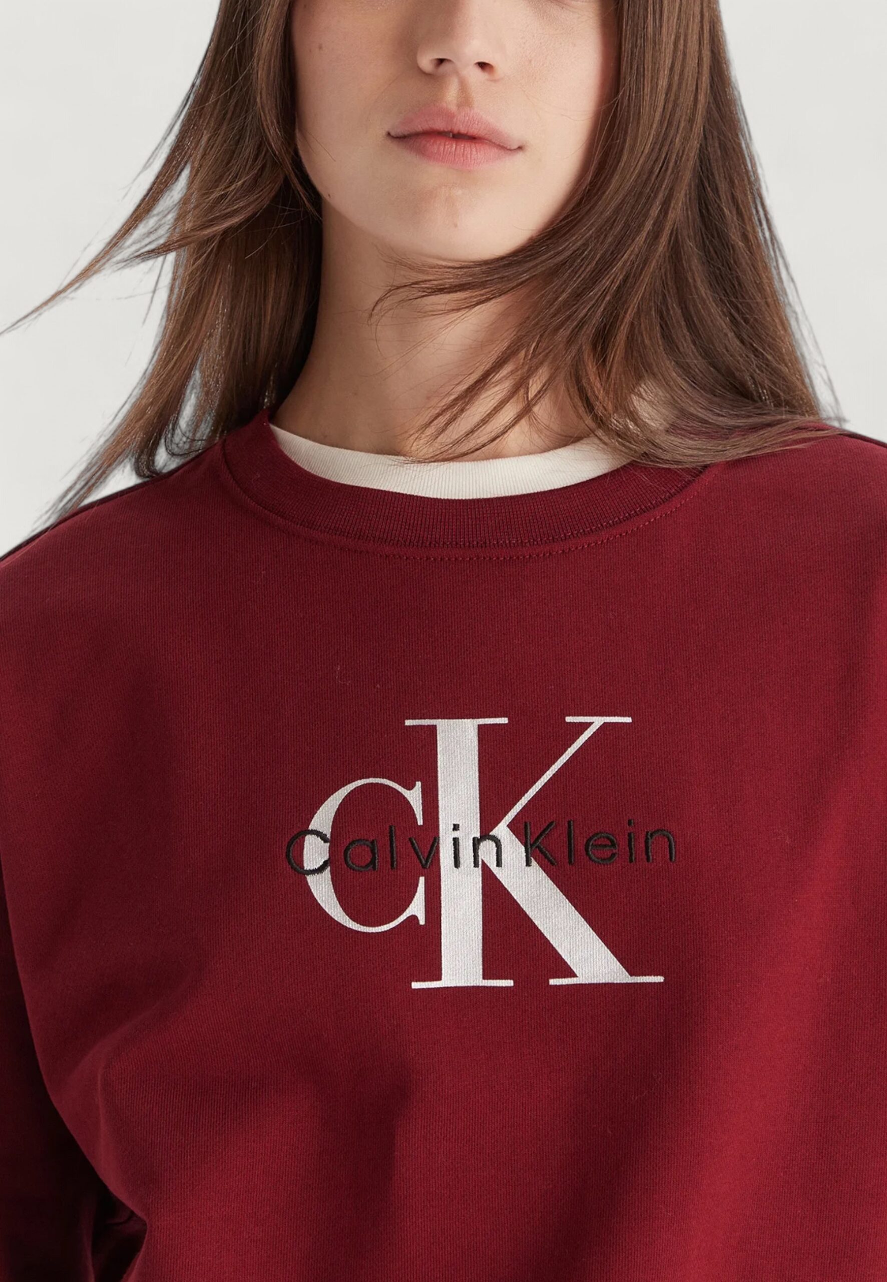 Felpa senza cappuccio Calvin Klein Jeans ls monologo french t Bordeaux - Foto 4