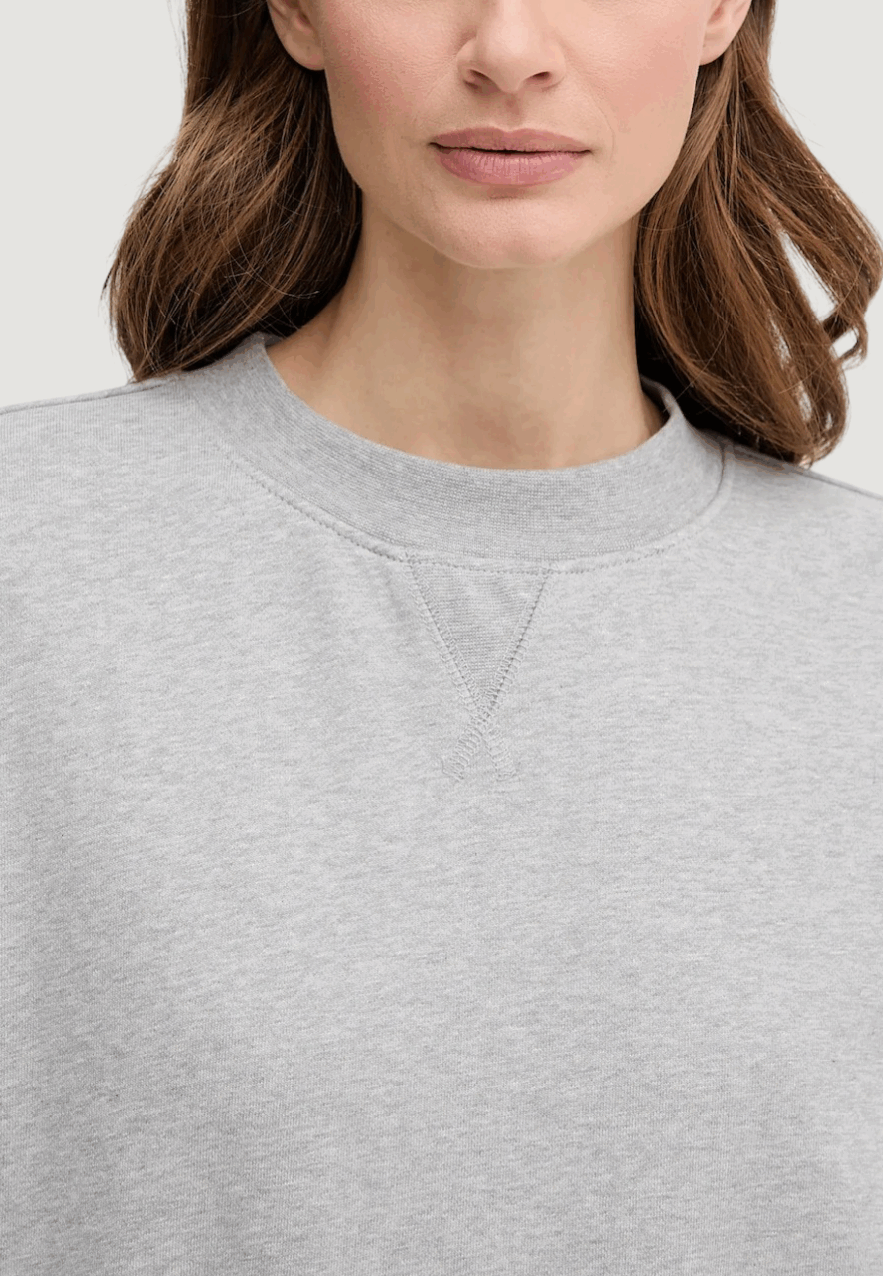 Felpa senza cappuccio Calvin Klein Jeans a- ls badge logo ter Grigio - Foto 3