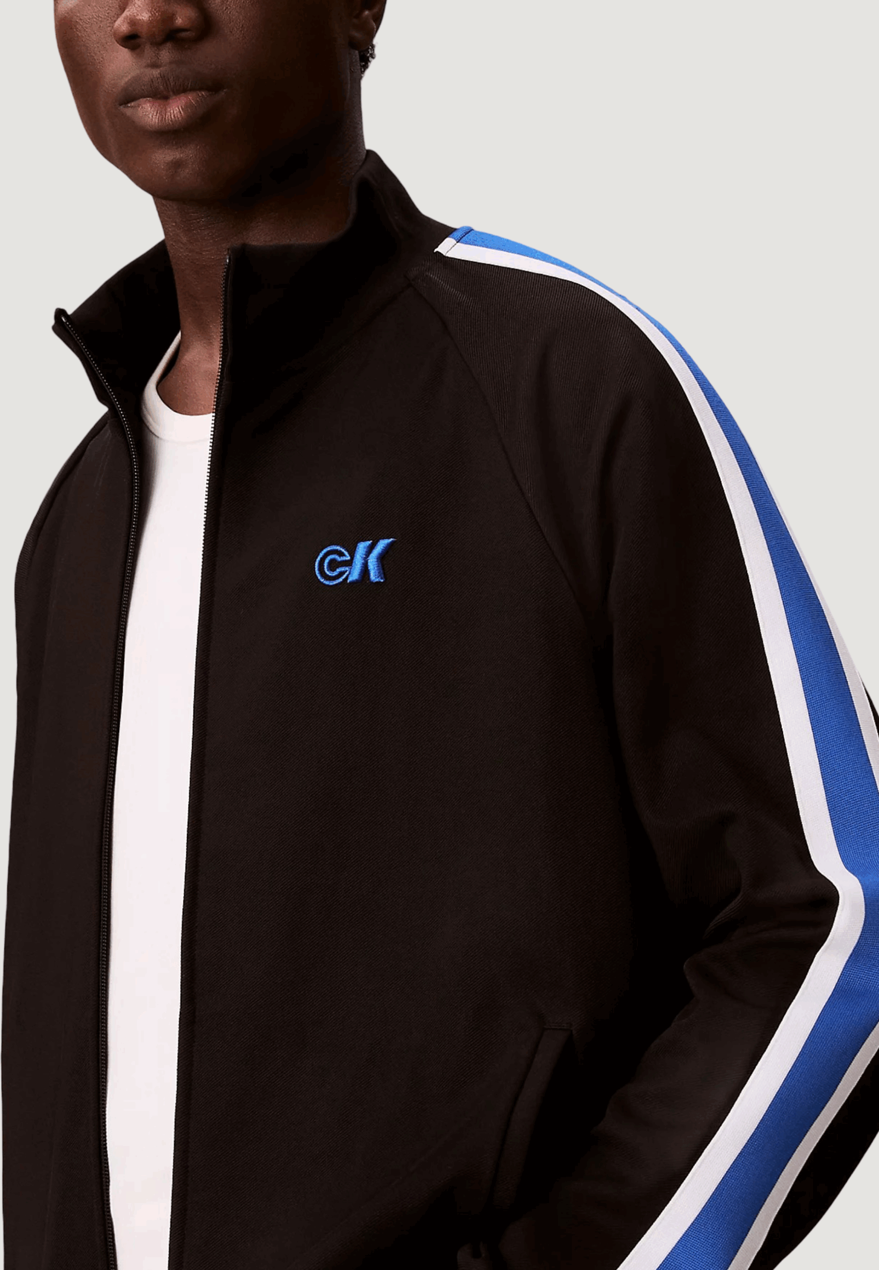 Felpa senza cappuccio Calvin Klein Jeans stretch twill track Nero - Foto 2