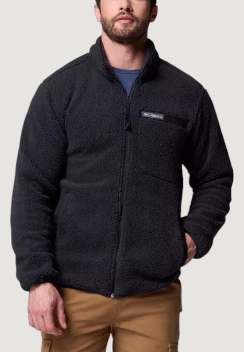 Felpa senza cappuccio COLUMBIA rugged ridge™ high pile full zip Nero - Foto 1
