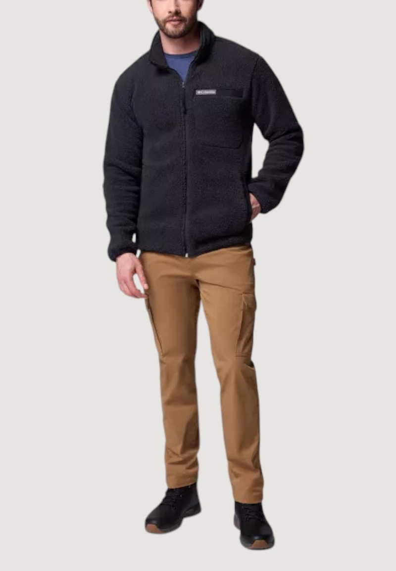 Felpa senza cappuccio COLUMBIA rugged ridge™ high pile full zip Nero - Foto 4