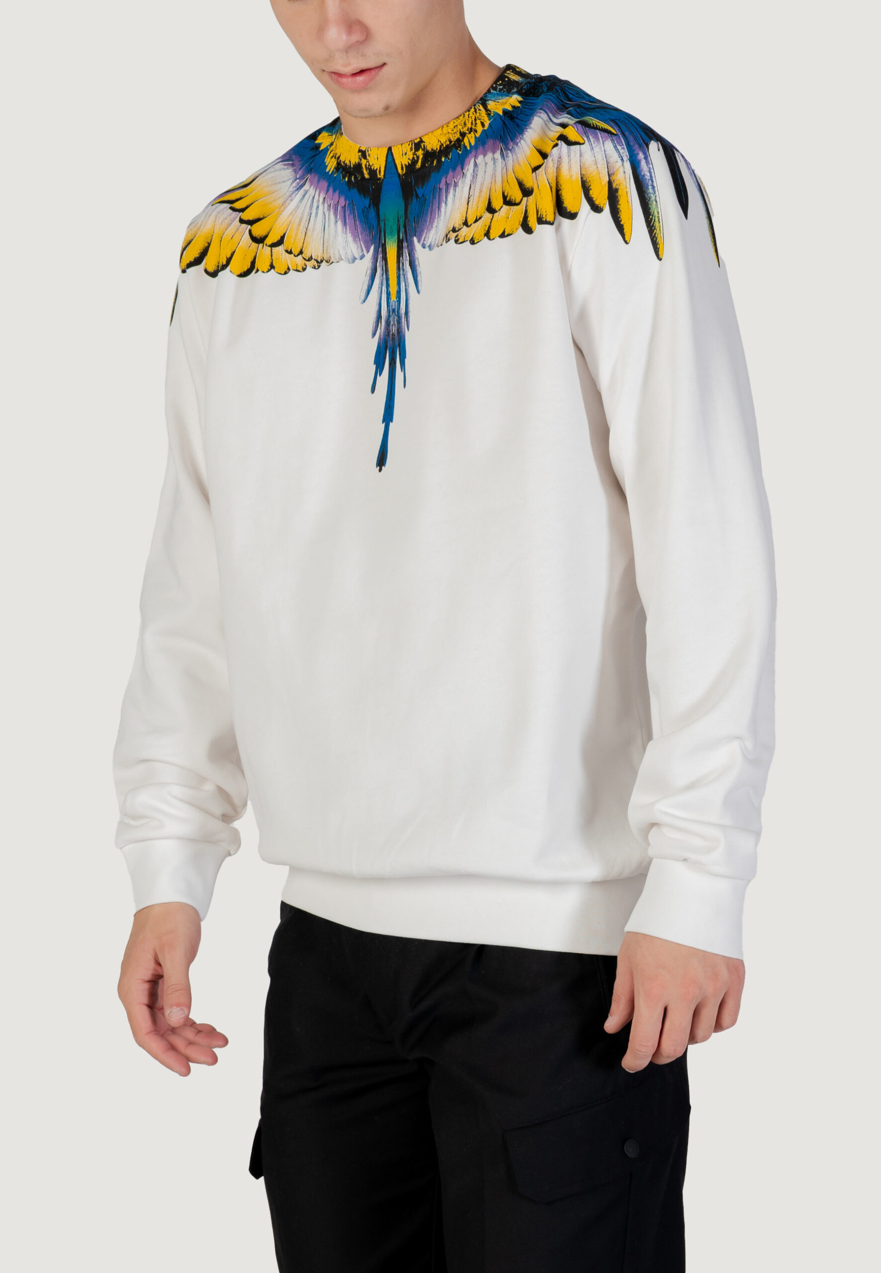 Felpa senza cappuccio COUNTY OF MILAN Bianco - Foto 3