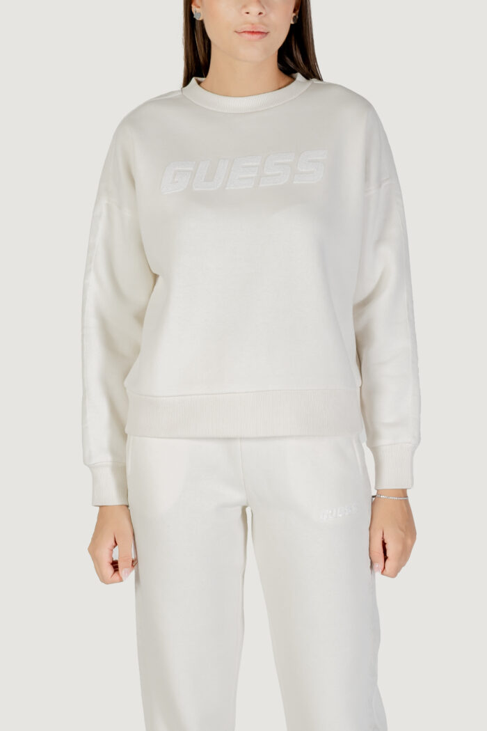 Felpa senza cappuccio Guess Active aelia cn sweatshirt Bianco