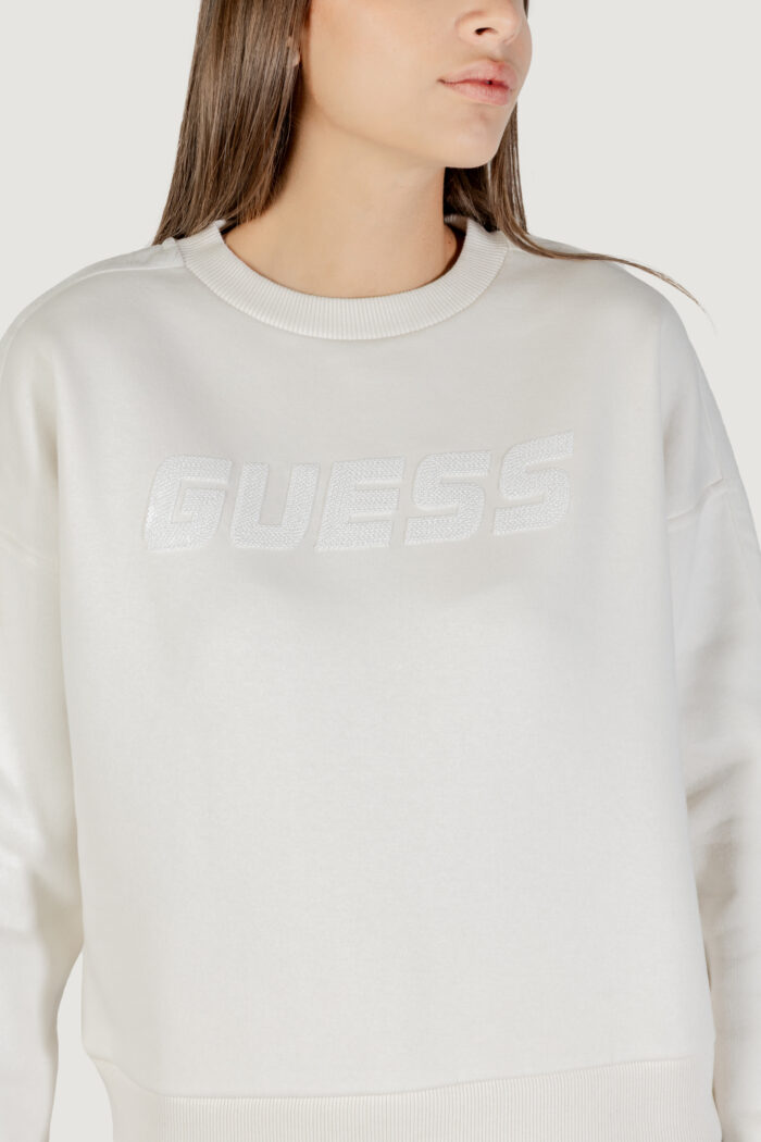 Felpa senza cappuccio Guess Active aelia cn sweatshirt Bianco