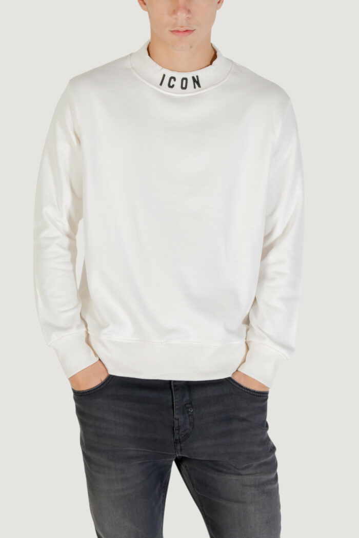 Felpa senza cappuccio Icon Bianco – Nero