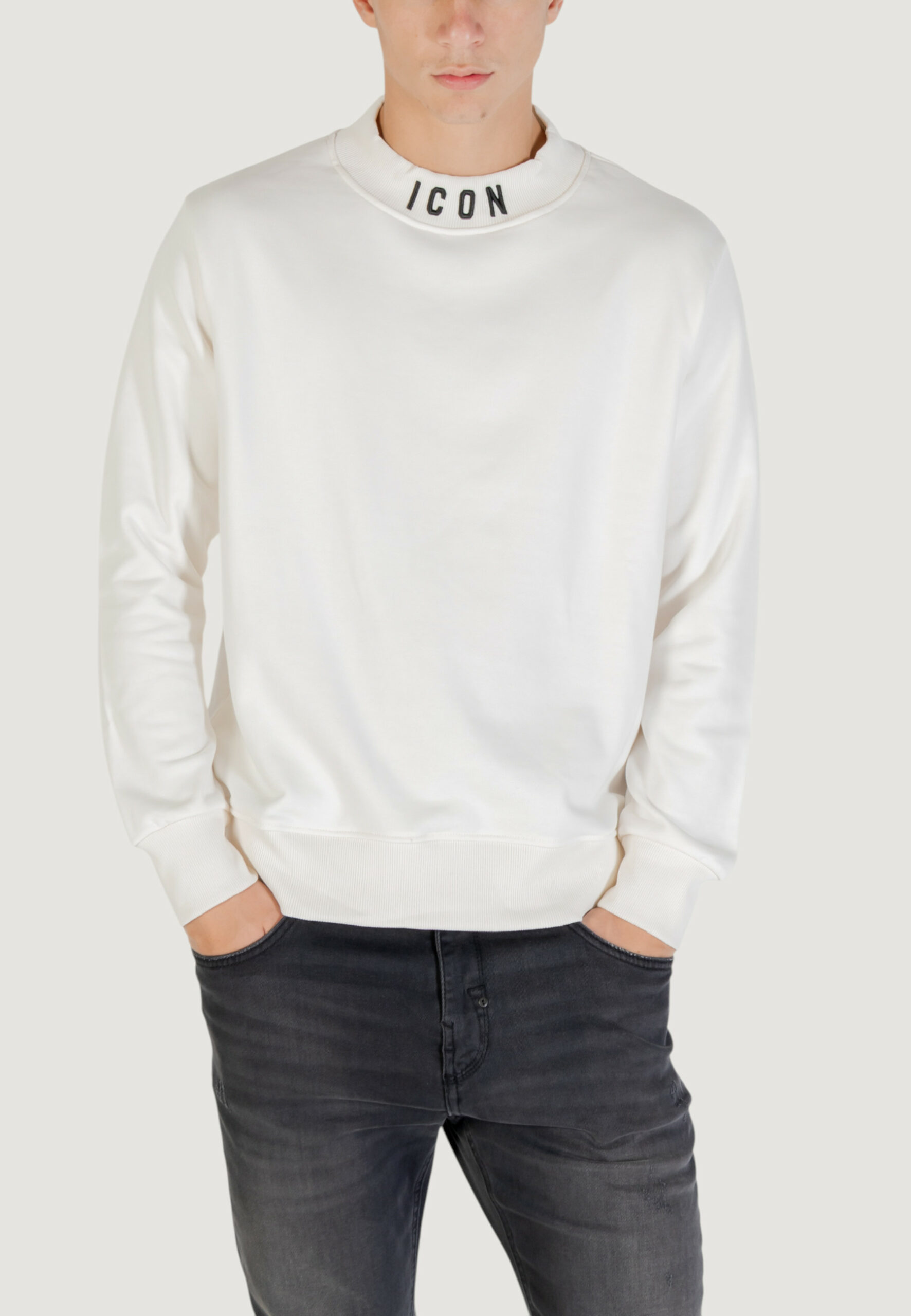 Felpa senza cappuccio Icon Bianco - Nero - Foto 1