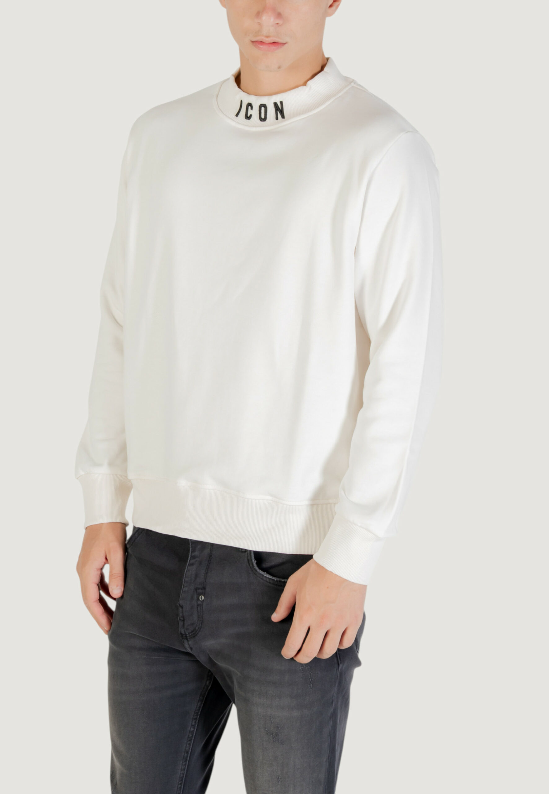 Felpa senza cappuccio Icon Bianco - Nero - Foto 2