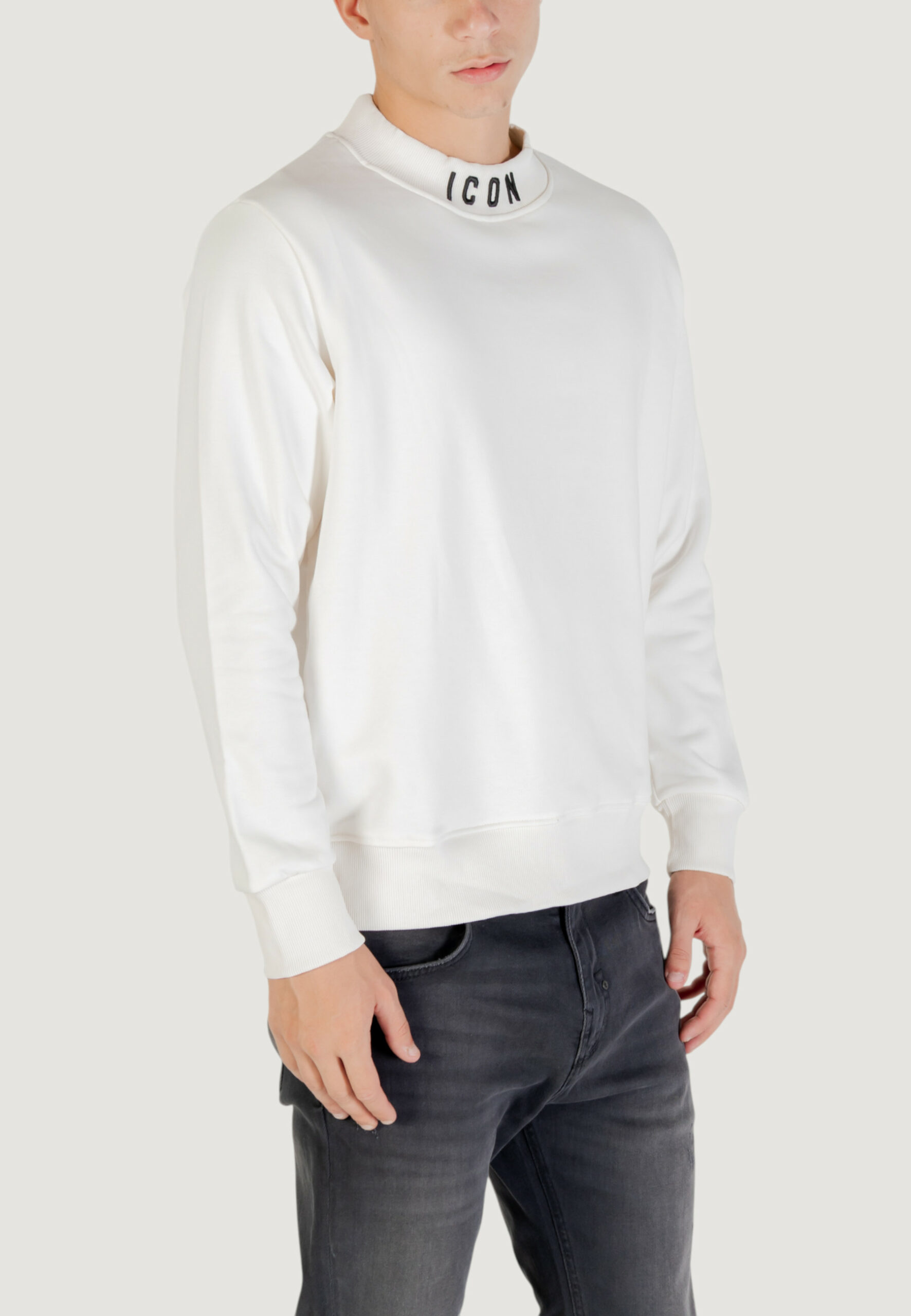 Felpa senza cappuccio Icon Bianco - Nero - Foto 3