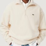 Felpa senza cappuccio LACOSTE Panna - Foto 1