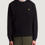 Felpa senza cappuccio Lyle & Scott brushed back crew neck sweatsh Nero - Foto 2
