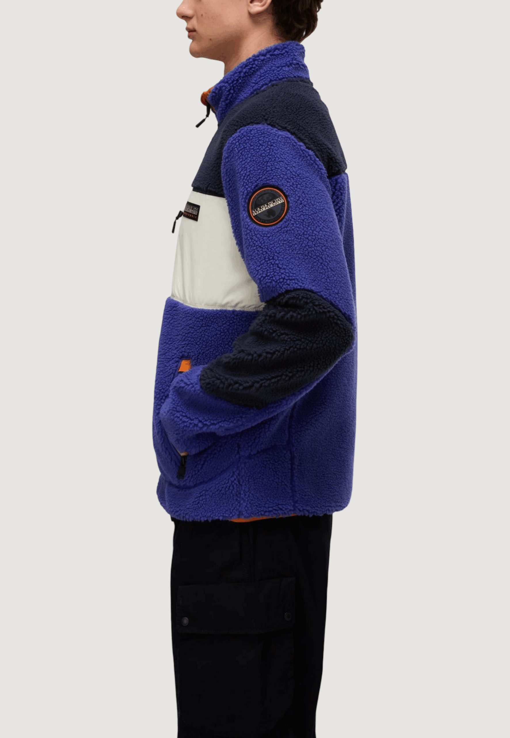 Felpa senza cappuccio Napapijri yupik fz 3 Viola - Blu - Foto 3