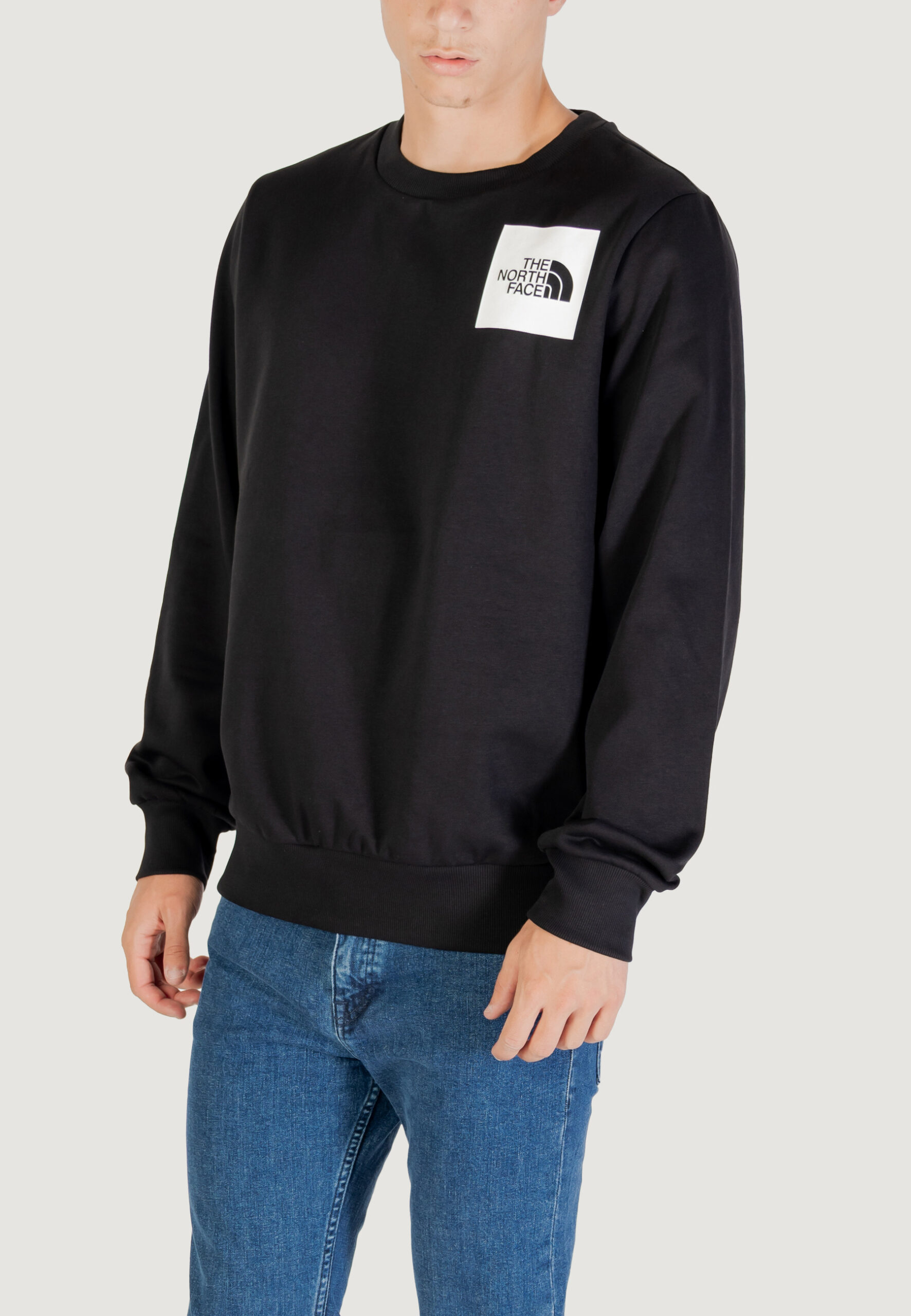 Felpa senza cappuccio THE NORTH FACE m fine crew tnf Nero - Foto 2