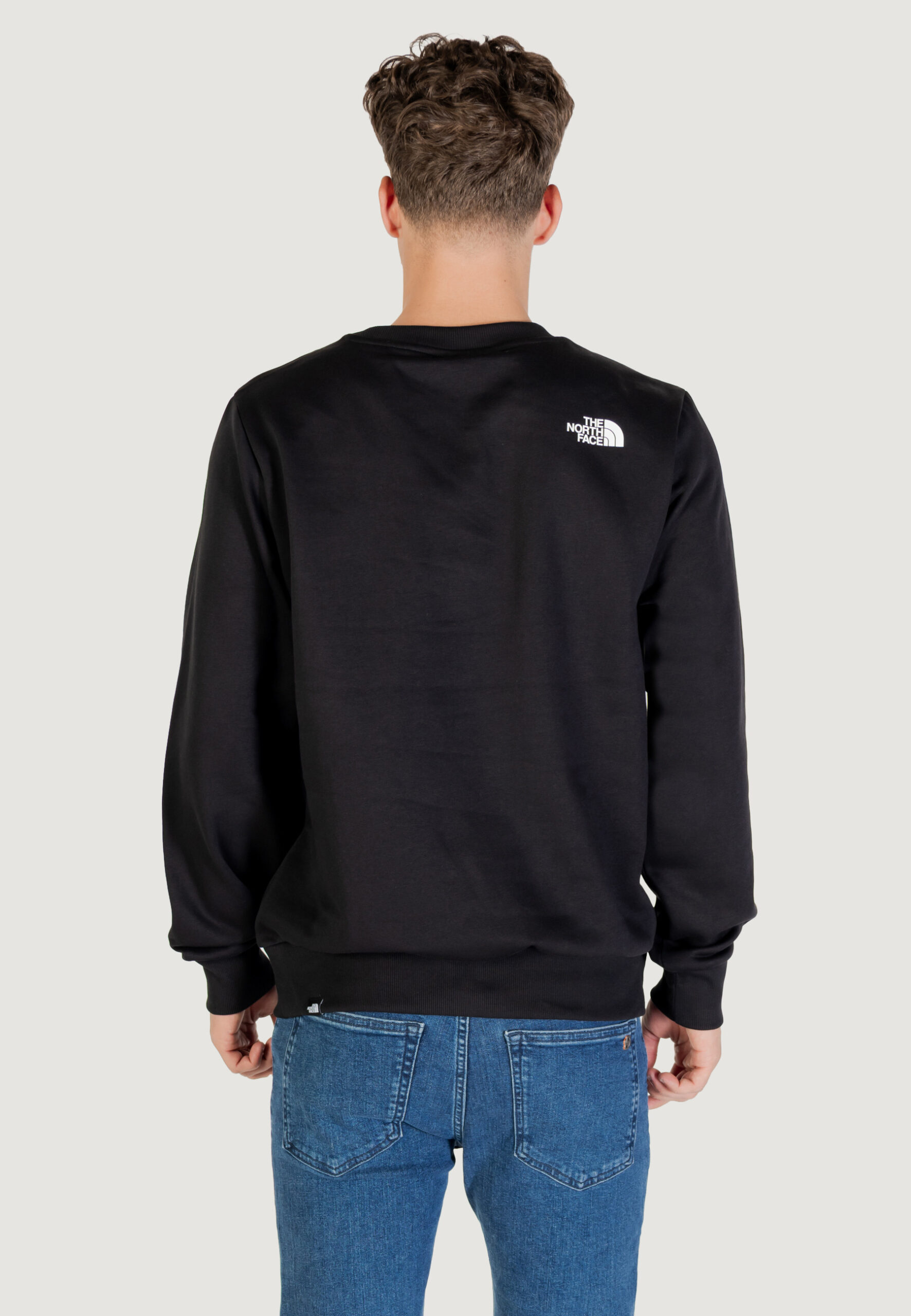 Felpa senza cappuccio THE NORTH FACE m fine crew tnf Nero - Foto 4