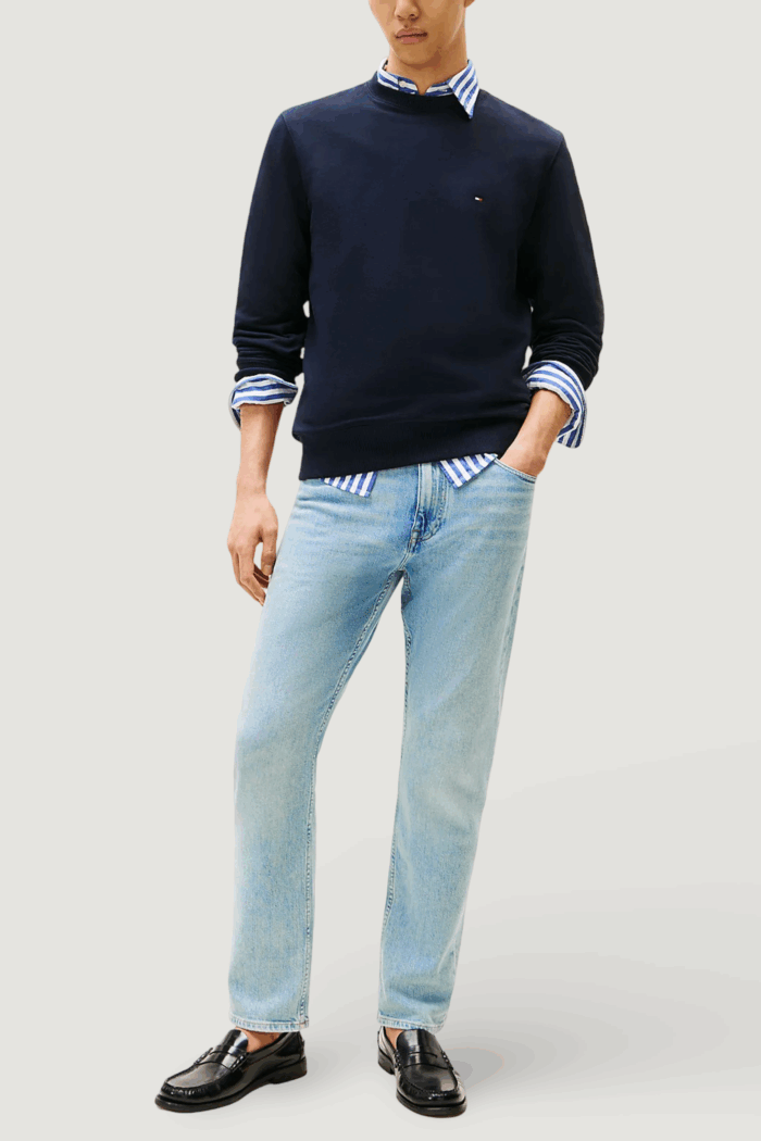 Felpa senza cappuccio Tommy Hilfiger essential terry crew Blue scuro